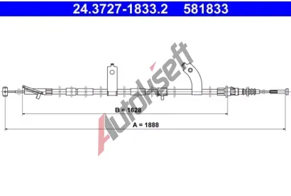 ATE Ta�n� lanko parkovac� brzdy AT 581833, 24.3727-1833.2