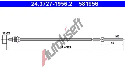 ATE Tan lanko parkovac brzdy AT 581956, 24.3727-1956.2