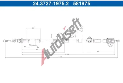 ATE Ta�n� lanko parkovac� brzdy AT 581975, 24.3727-1975.2