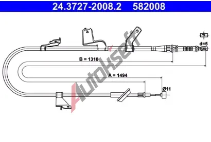 ATE Ta�n� lanko parkovac� brzdy AT 582008, 24.3727-2008.2