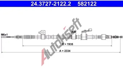 ATE Ta�n� lanko parkovac� brzdy AT 582122, 24.3727-2122.2