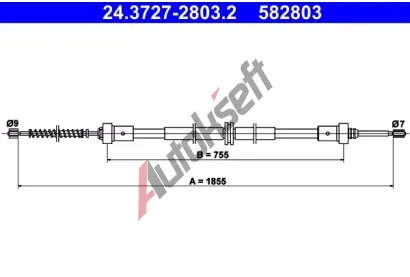 ATE Tan lanko parkovac brzdy AT 582803, 24.3727-2803.2