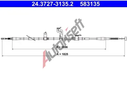 ATE Ta�n� lanko parkovac� brzdy AT 583135, 24.3727-3135.2