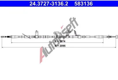 ATE Ta�n� lanko parkovac� brzdy AT 583136, 24.3727-3136.2