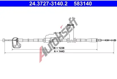 ATE Ta�n� lanko parkovac� brzdy AT 583140, 24.3727-3140.2