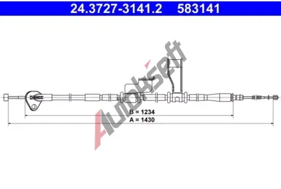 ATE Ta�n� lanko parkovac� brzdy AT 583141, 24.3727-3141.2