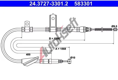 ATE Tan lanko - parkovac brzda AT 583301, 24.3727-3301.2