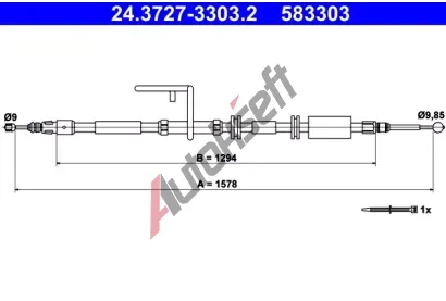 ATE Tan lanko - parkovac brzda AT 583303, 24.3727-3303.2