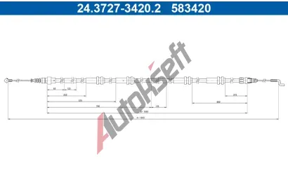 ATE Tan lanko parkovac brzdy AT 583420, 24.3727-3420.2