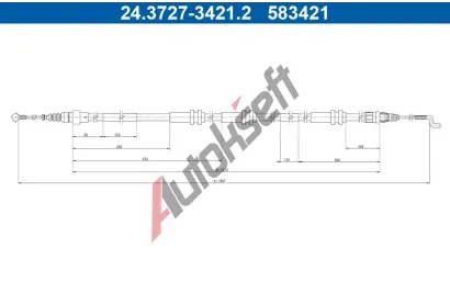 ATE Tan lanko parkovac brzdy AT 583421, 24.3727-3421.2