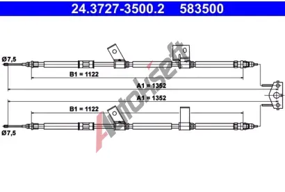 ATE Ta�n� lanko parkovac� brzdy AT 583500, 24.3727-3500.2