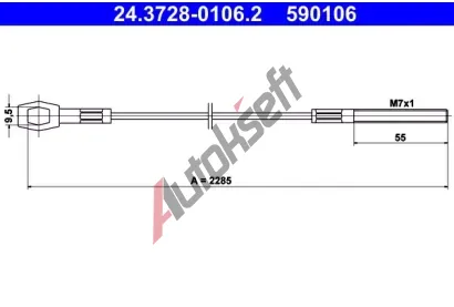 ATE Tan lanko - ovldn spojky AT 590106, 24.3728-0106.2