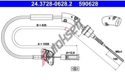 ATE Ta�n� lanko - ovl�d�n� spojky AT 590628, 24.3728-0628.2