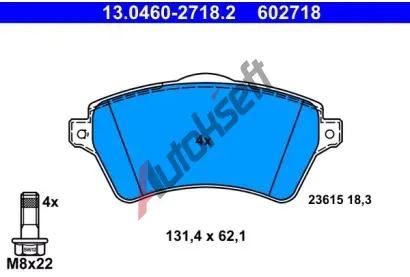 ATE Sada brzdovch destiek AT 23615, AT 602718