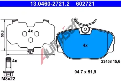 ATE Sada brzdovch destiek AT 23458, AT 602721