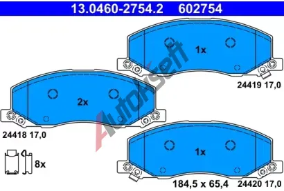 ATE Sada brzdovch destiek AT 24420, AT 602754
