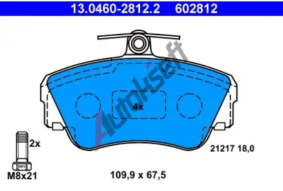ATE Sada brzdovch destiek AT 21217, AT 602812