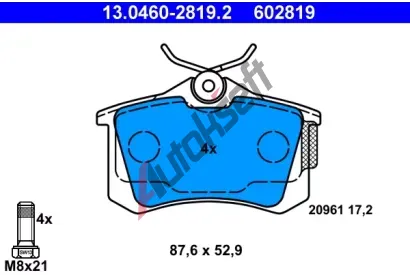 ATE Sada brzdovch destiek AT 20961, AT 602819