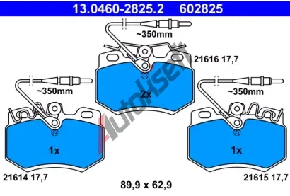 ATE Sada brzdovch destiek AT 602825, AT 21616