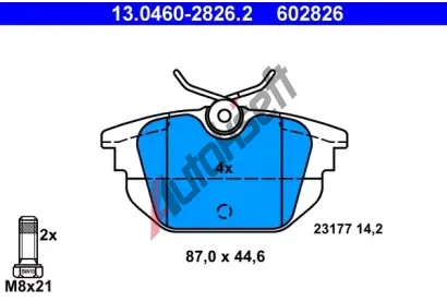 ATE Sada brzdovch destiek AT 23177, AT 602826
