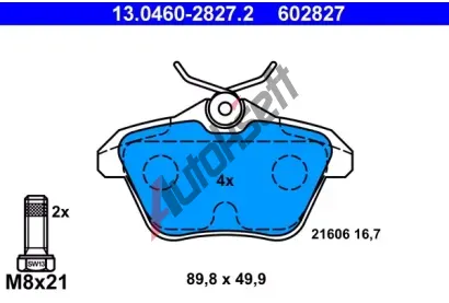ATE Sada brzdovch destiek AT 21606, AT 602827