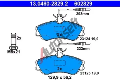 ATE Sada brzdovch destiek AT 23125, AT 602829