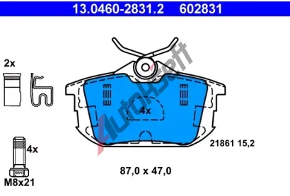 ATE Sada brzdovch destiek AT 21861, AT 602831