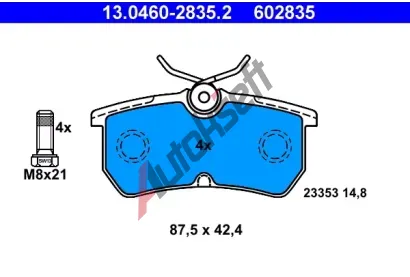 ATE Sada brzdovch destiek AT 23353, AT 602835