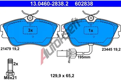 ATE Sada brzdovch destiek AT 23445, AT 602838