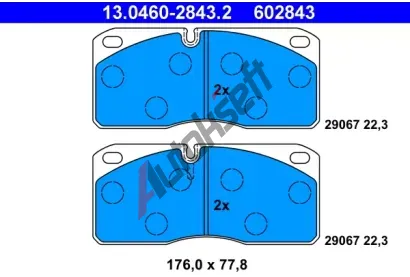 ATE Sada brzdovch destiek AT 602843, AT 29067