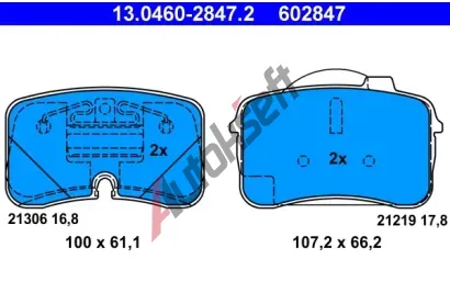 ATE Sada brzdovch destiek AT 21306, AT 602847