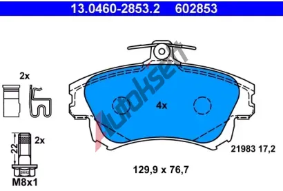 ATE Sada brzdovch destiek AT 21983, AT 602853