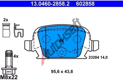 ATE Sada brzdovch destiek AT 23284, AT 602858