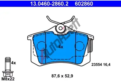 ATE Sada brzdovch destiek AT 23554, AT 602860