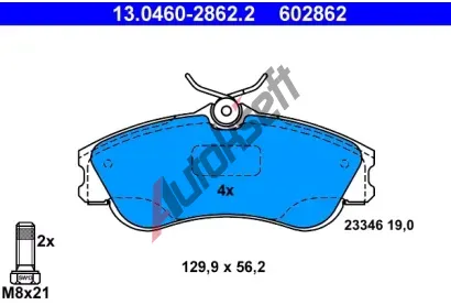 ATE Sada brzdovch destiek AT 23346, AT 602862