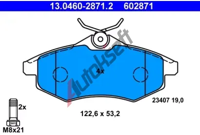 ATE Sada brzdovch destiek AT 23407, AT 602871