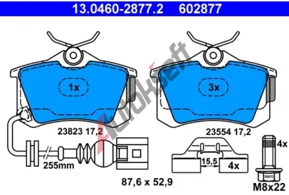 ATE Sada brzdovch destiek AT 23823, AT 602877