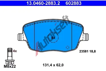 ATE Sada brzdovch destiek AT 23581, AT 602883