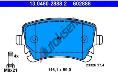 ATE Sada brzdovch destiek AT 23326, AT 602888