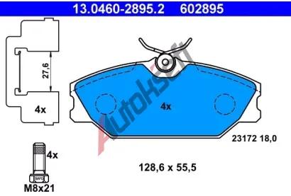 ATE Sada brzdovch destiek AT 23172, AT 602895
