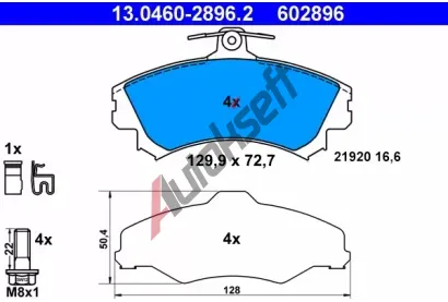 ATE Sada brzdovch destiek AT 602896, AT 21920