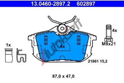 ATE Sada brzdovch destiek AT 21861, AT 602897