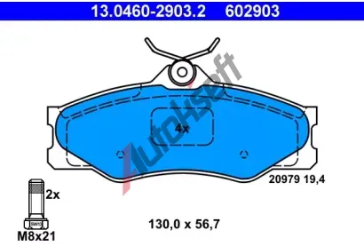 ATE Sada brzdovch destiek AT 20979, AT 602903