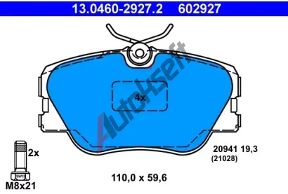 ATE Sada brzdovch destiek AT 602927, AT 20941