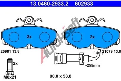 ATE Sada brzdovch destiek AT 21079, AT 602933