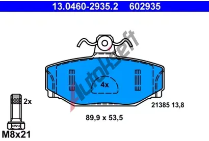 ATE Sada brzdovch destiek AT 21385, AT 602935