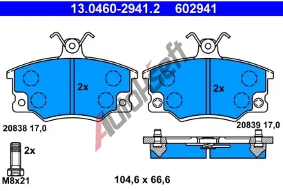 ATE Sada brzdovch destiek AT 20839, AT 602941
