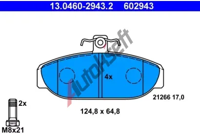 ATE Sada brzdovch destiek AT 21266, AT 602943