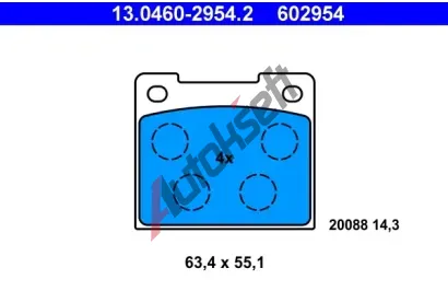 ATE Sada brzdovch destiek AT 20088, AT 602954