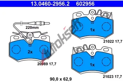 ATE Sada brzdovch destiek AT 21023, AT 602956